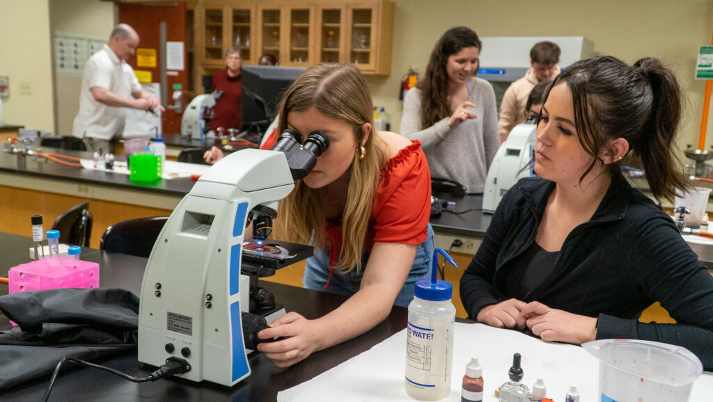 students in research lab